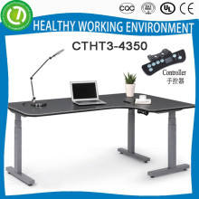 Alta qualidade melhor venda L-forma de altura ajustável de elevação mesa de escritório de metal